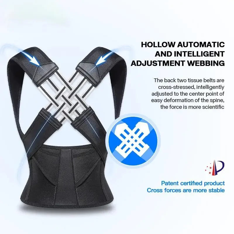 Posture Corrector | Adjustable Back Support Belt for Abdominal Waist Correction,  Spine Alignment Waist Trainer Unisex