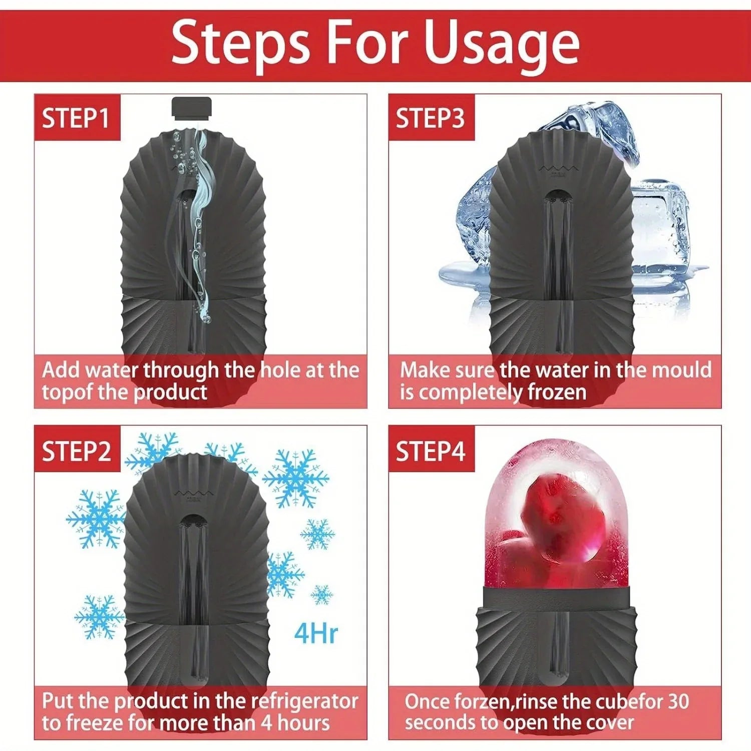 Ice Face Roller, Reusable Silicone Mold Face Massage Eye Facial Beauty Skin Care Tools Apply Ice for Shrink Pores Anti Wrinkle