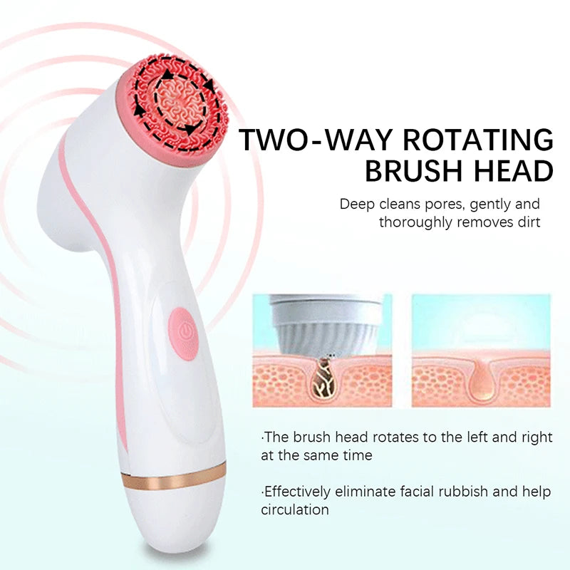 Popular Face Cleaning Device Skin Care Face Massager Electric Silicone Face Scrub Brush Pore Cleanser