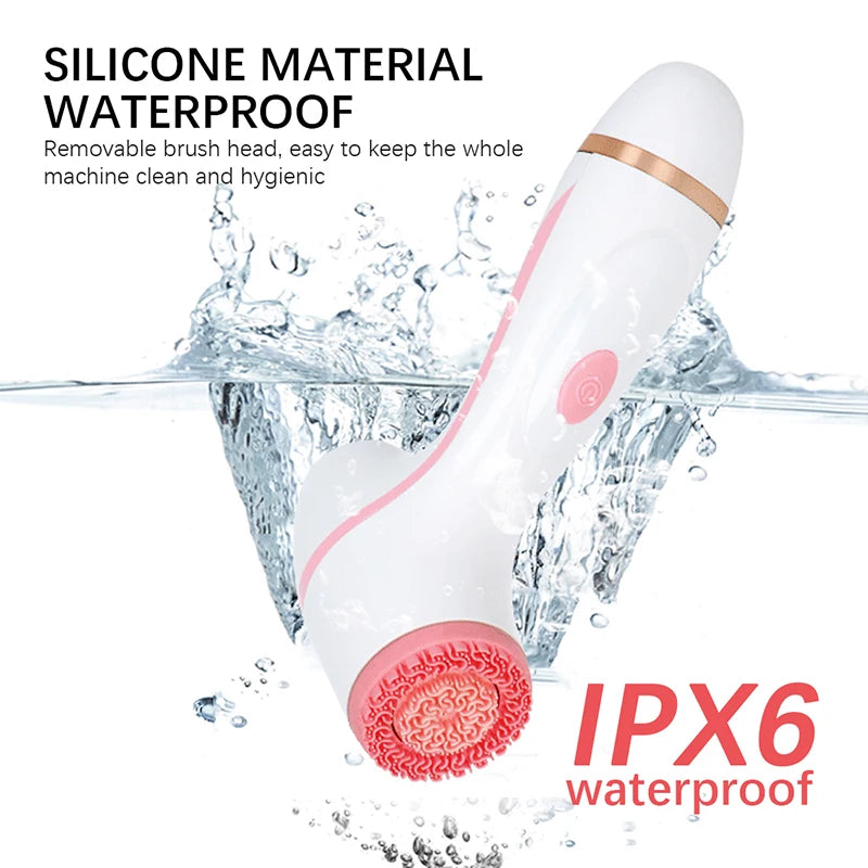 Popular Face Cleaning Device Skin Care Face Massager Electric Silicone Face Scrub Brush Pore Cleanser